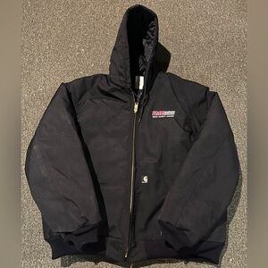 Carhartt J133 Thermal Duck Jacket Hooded Men’s 2XL Black Vintage 2003 Workwear